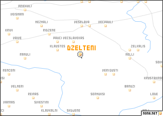 map of Dzelteni