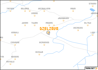 map of Dzelzava