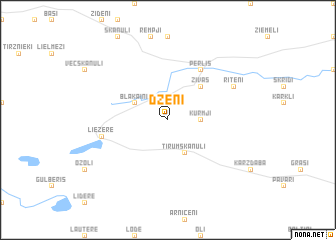 map of Dzeņi