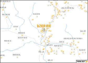 map of Džepine