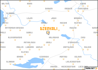 map of Dzerkaļi