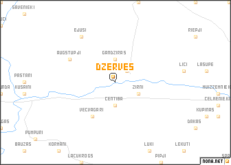 map of Dzērves