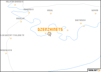 map of Dzerzhinets