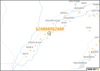 map of Dzhaman-Dzhar