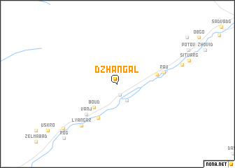map of Dzhangalʼ