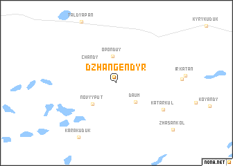 map of Dzhan-Gendyr