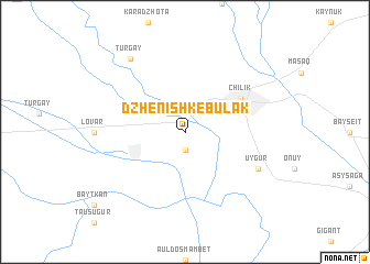 map of Dzhenishke-Bulak