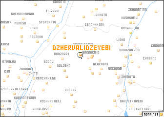 map of Dzhervalidzeyebi