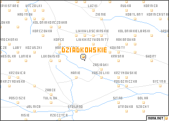 map of Dziadkowskie