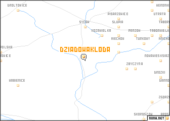 map of Dziadowa Kłoda