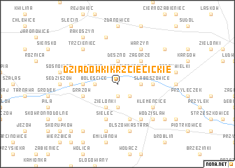 map of Dziadówki Krzcięcickie