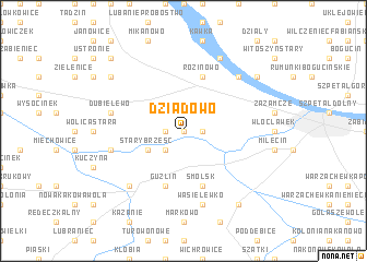 map of Dziadowo