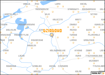 map of Dziadowo