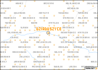 map of Dziaduszyce