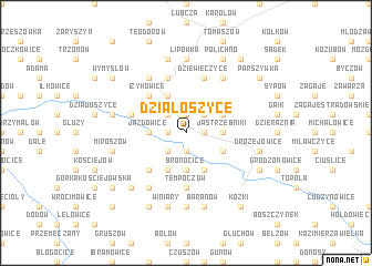 map of Działoszyce