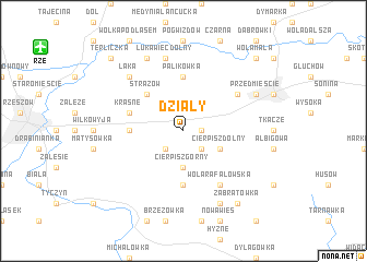 map of Działy