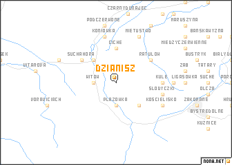 map of Dzianisz