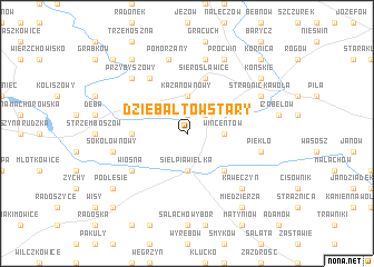 map of Dziebałtów Stary