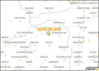 map of Dzięciołowo