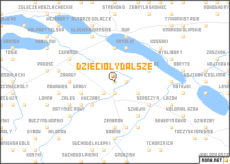 map of Dzięcioły Dalsze