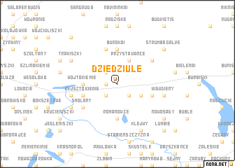 map of Dziedziule