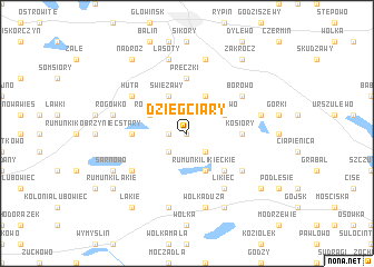 map of Dziegciary