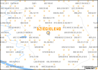 map of Dzięgielewo