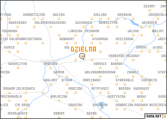 map of Dzielna