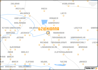 map of Dziemionna