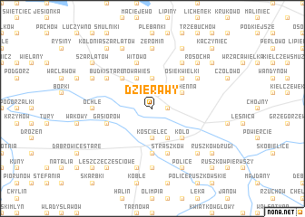 map of Dzierawy