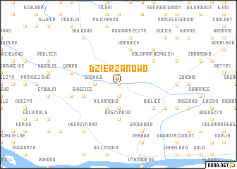 map of Dzierżanowo