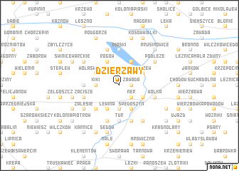 map of Dzierżawy