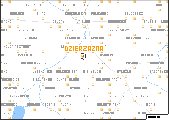 map of Dzierzązna