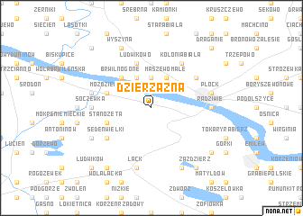 map of Dzierzązna