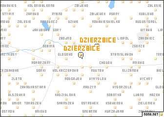 map of Dzierzbice