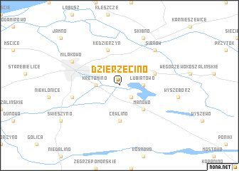 map of Dzierżęcino