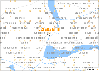 map of Dzierzenin