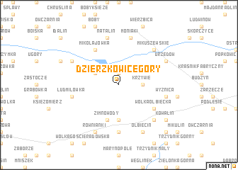 map of Dzierzkowice Góry