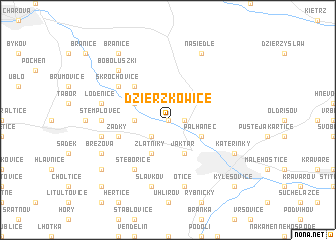 map of Dzierżkowice