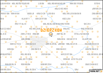 map of Dzierzków