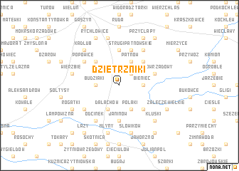 map of Dzietrzniki