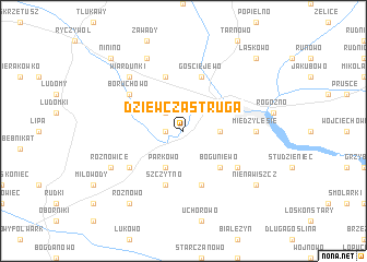 map of Dziewcza Struga