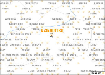 map of Dziewiątka
