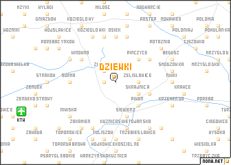 map of Dziewki