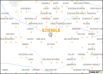 map of Dziewule