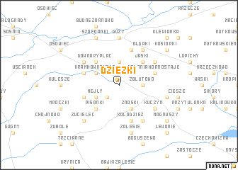 map of Dzieżki