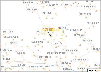 map of Džigolj