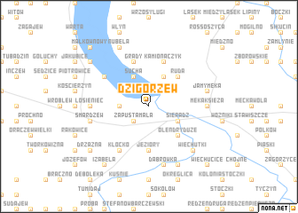 map of Dzigorzew