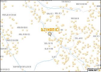 map of Džihanići