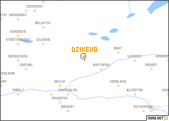 map of Dzikevo